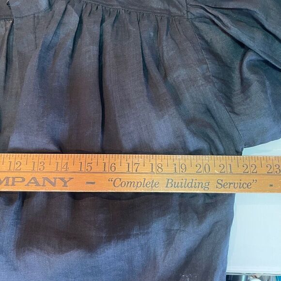 Frame Black Long Sleeve Stand Collar Emma Pullover Blouse One Size - Picture 7 of 8